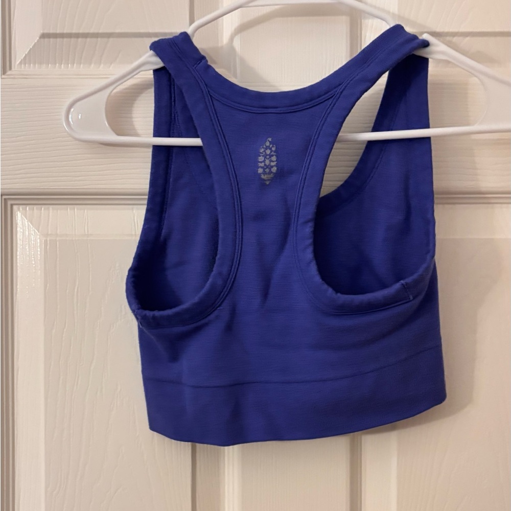 Free People Electric Blue Racerback Crop Bra Top - Picture 2 of 2